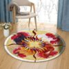 Happy Morning Rooster Round Carpet Floor Rug Living Room Bedroom Decor Round Area Rug Carpet