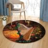 Harps Round Carpet Floor Rug Living Room Bedroom Decor Round Area Rug Carpet