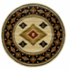 Harrison Southwest Lodge Round Carpet Floor Rug Living Room Bedroom Decor Round Area Rug Carpet