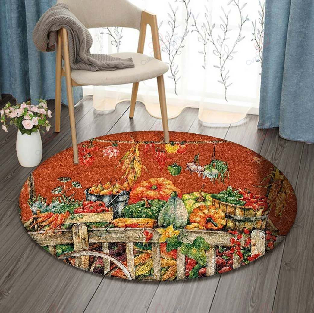 Harvest Round Carpet Floor Rug Living Room Bedroom Decor Round Area Rug Carpet Harvest Round Carpet Floor Rug Living Room Bedroom Decor Round Area Rug Carpet