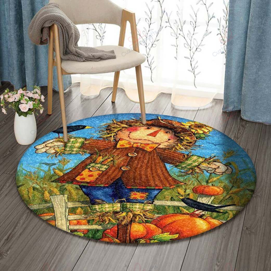 Harvest Pumpkin Round Carpet Floor Rug Living Room Bedroom Decor Round Area Rug Carpet Harvest Pumpkin Round Carpet Floor Rug Living Room Bedroom Decor Round Area Rug Carpet