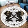 Hati And Skoll Round Carpet Floor Rug Living Room Bedroom Decor Round Area Rug Carpet