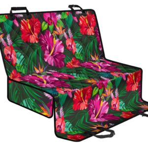 Hawaiian Floral Flowers Pattern Print Pet Car Back Seat Cover - d6057a0c8aa2
