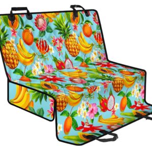 Hawaiian Tropical Fruits Pattern Print Pet Car Back Seat Cover - 800e07e8ad1b