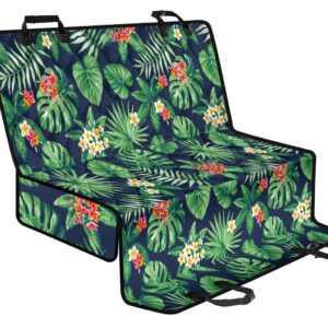 Hawaiian Tropical Leaves Pattern Print Pet Car Back Seat Cover - 6e8420de17b8