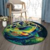 Head Turtle Round Carpet Floor Rug Living Room Bedroom Decor Round Area Rug Carpet