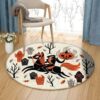 Headless Knight Round Carpet Floor Rug Living Room Bedroom Decor Round Area Rug Carpet