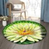 Heart Chakra Lotus Round Carpet Floor Rug Living Room Bedroom Decor Round Area Rug Carpet