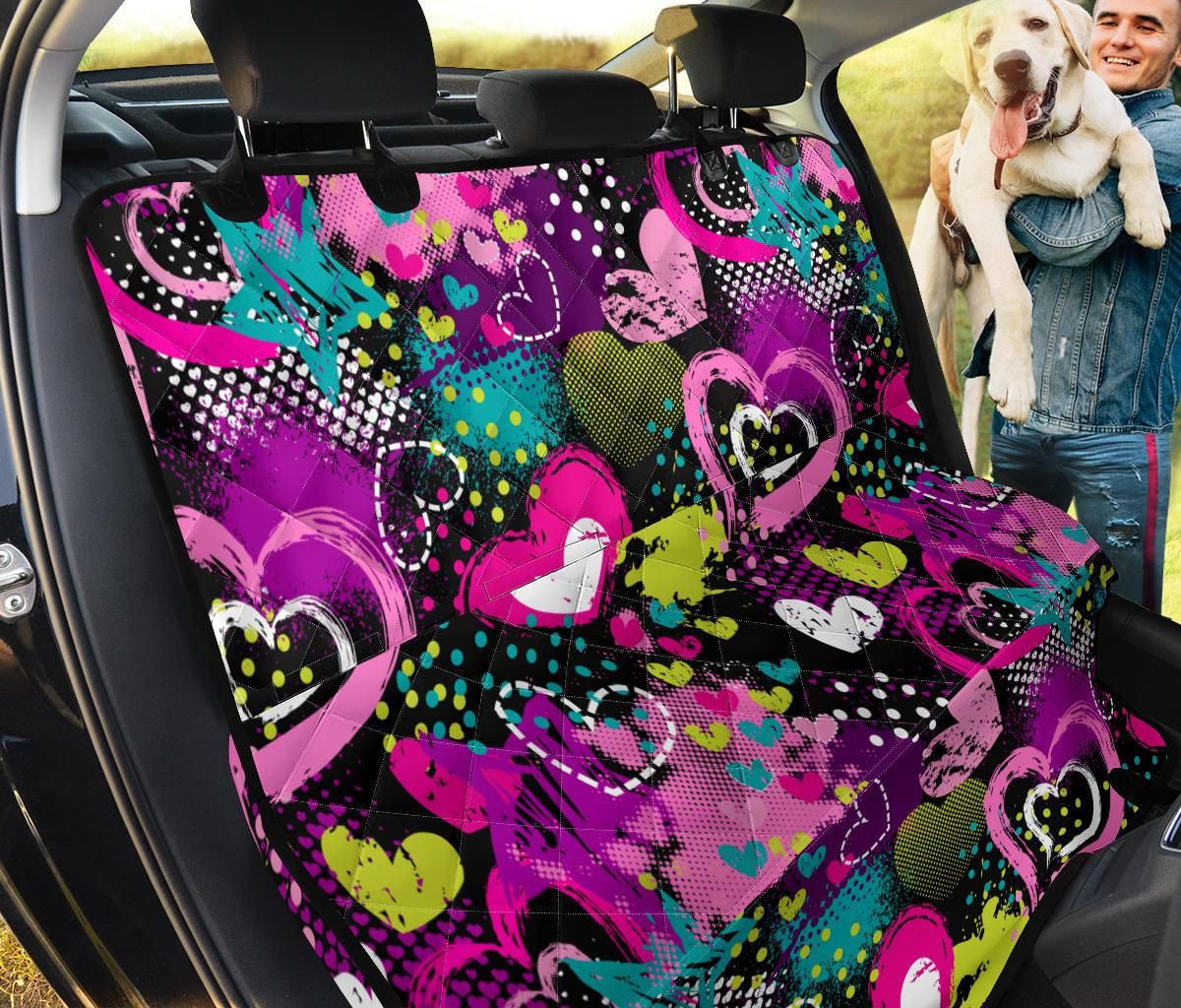 Heart Dot Wave Pattern Car Back Seat Cover Dog Car Seat Covers - a9e2221c4e36 Heart Dot Wave Pattern Car Back Seat Cover Dog Car Seat Covers - a9e2221c4e36