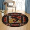 Hedgehog And Maple Round Carpet Floor Rug Living Room Bedroom Decor Round Area Rug Carpet