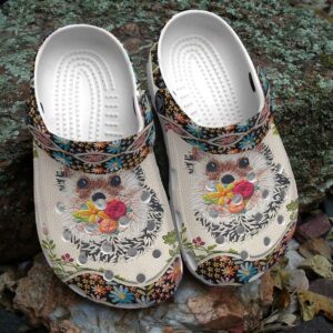 Hedgehog Crocs Clog Classic Clog Hedgehog Floral Shoes