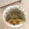 Hedgehog Round Carpet Floor Rug Living Room Bedroom Decor Round Area Rug Carpet
