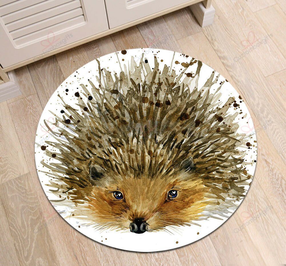Hedgehog Round Carpet Floor Rug Living Room Bedroom Decor Round Area Rug Carpet Hedgehog Round Carpet Floor Rug Living Room Bedroom Decor Round Area Rug Carpet