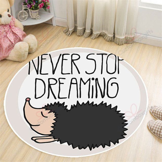 Hedgehog Never Stop Dreaming Round Carpet Floor Rug Living Room Bedroom Decor Round Area Rug Carpet Hedgehog Never Stop Dreaming Round Carpet Floor Rug Living Room Bedroom Decor Round Area Rug Carpet