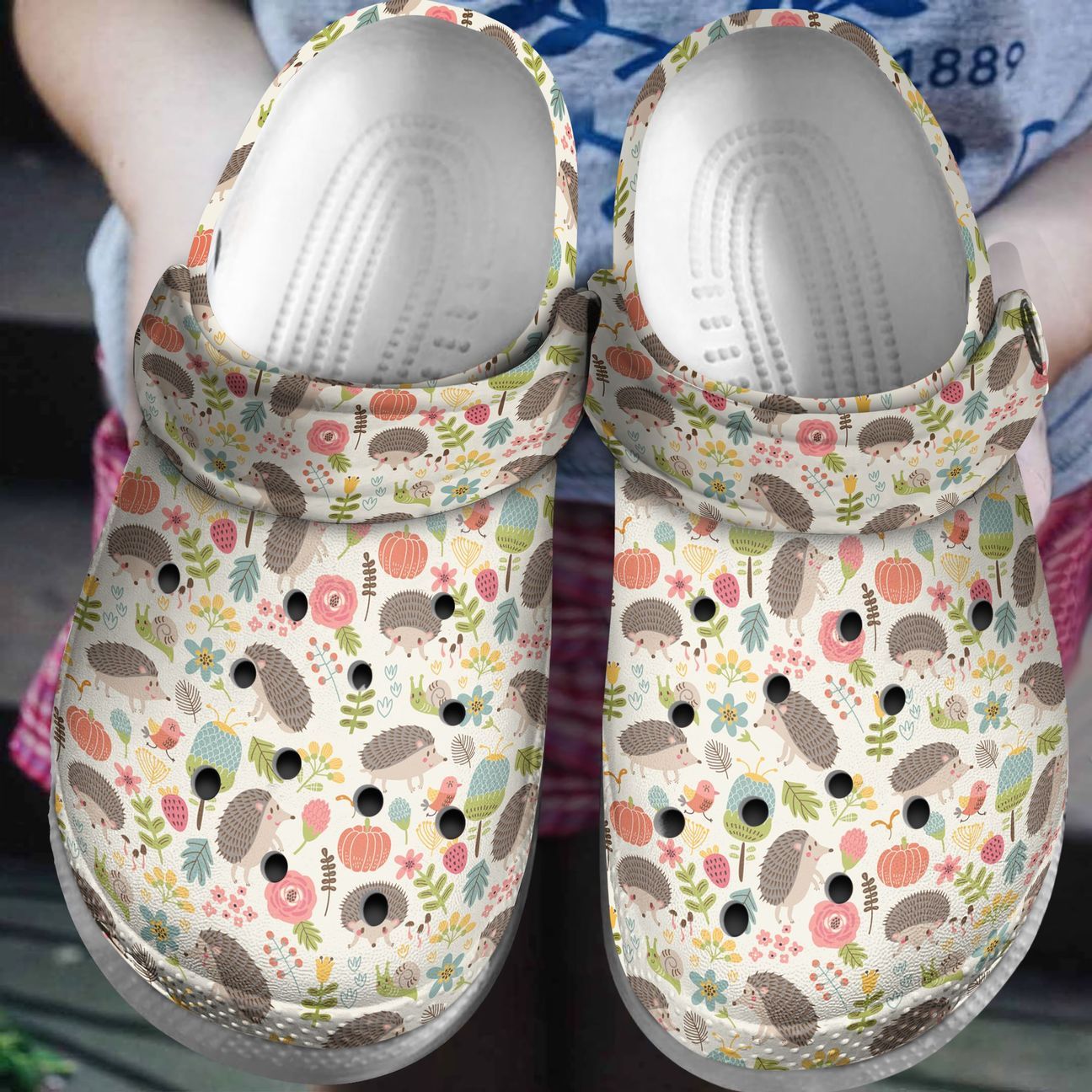 Hedgehog Personalized Clog Custom Crocs Comfortablefashion Style Comfortable For Women Men Kid Print 3D Cute Hedgehog And Leaf Pattern Hedgehog Personalized Clog Custom Crocs Comfortablefashion Style Comfortable For Women Men Kid Print 3D Cute Hedgehog And Leaf Pattern