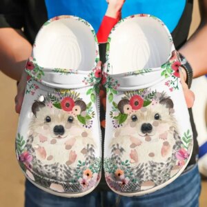 Hedgehog Personalized Clog Custom Crocs Comfortablefashion Style Comfortable For Women Men Kid Print 3D Floral Hedgehog