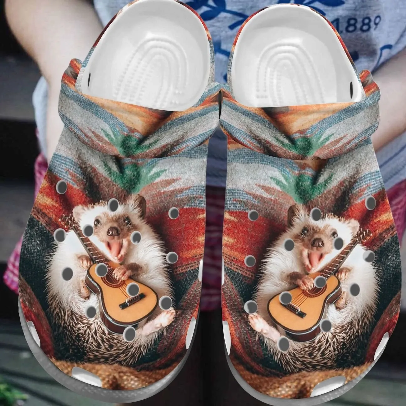 Hedgehog Personalized Clog Custom Crocs Comfortablefashion Style Comfortable For Women Men Kid Print 3D Hedgehog Guitar Hedgehog Personalized Clog Custom Crocs Comfortablefashion Style Comfortable For Women Men Kid Print 3D Hedgehog Guitar