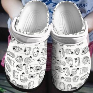 Hedgehog Personalized Clog Custom Crocs Comfortablefashion Style Comfortable For Women Men Kid Print 3D Hedgehog Sketch