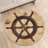 Helm Sailing Ships Round Carpet Floor Rug Living Room Bedroom Decor Round Area Rug Carpet