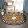 Helm Ship Round Carpet Floor Rug Living Room Bedroom Decor Round Area Rug Carpet