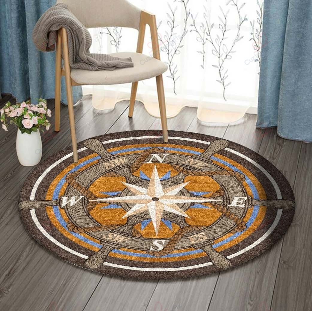 Helm Ship Round Carpet Floor Rug Living Room Bedroom Decor Round Area Rug Carpet Helm Ship Round Carpet Floor Rug Living Room Bedroom Decor Round Area Rug Carpet