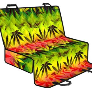 Hemp Leaf Reggae Pattern Print Pet Car Back Seat Cover - 59e7196ac894