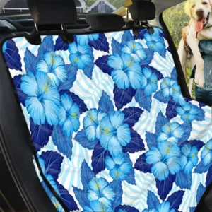 Hibiscus Blue Pattern Car Back Seat Cover Dog Car Seat Covers - 2185a6357dda