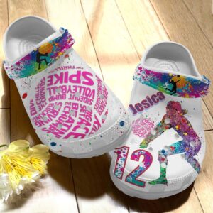 Highlights Volleyball Shoes Clog – Sport Volleyball Personalized Crocs Clog Crocbland Clog Birthday Gift For Woman