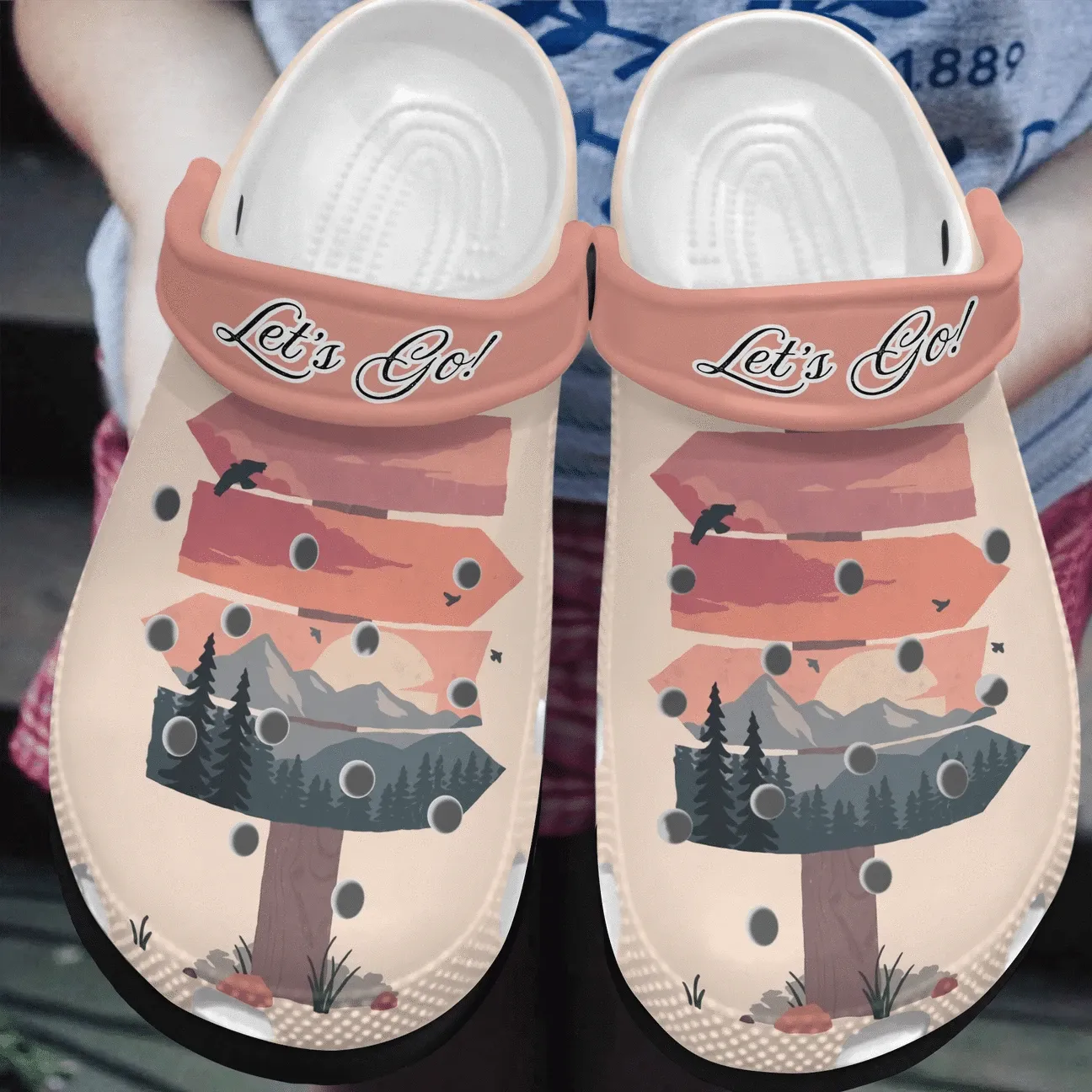 Hiking Personalized Clog Custom Crocs Comfortablefashion Style Comfortable For Women Men Kid Print 3D Directions Hiking Personalized Clog Custom Crocs Comfortablefashion Style Comfortable For Women Men Kid Print 3D Directions