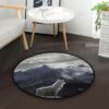 Himalaya Mountain Snow Wolf Round Carpet Floor Rug Living Room Bedroom Decor Round Area Rug Carpet