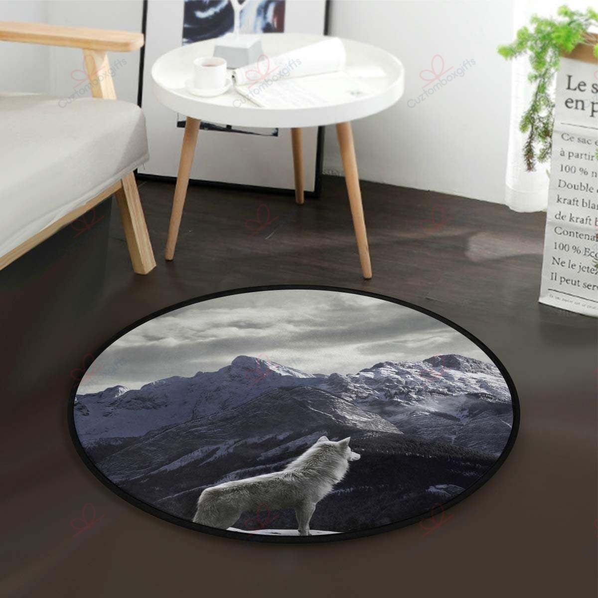 Himalaya Mountain Snow Wolf Round Carpet Floor Rug Living Room Bedroom Decor Round Area Rug Carpet Himalaya Mountain Snow Wolf Round Carpet Floor Rug Living Room Bedroom Decor Round Area Rug Carpet