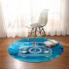 Hippie Car Round Carpet Floor Rug Living Room Bedroom Decor Round Area Rug Carpet
