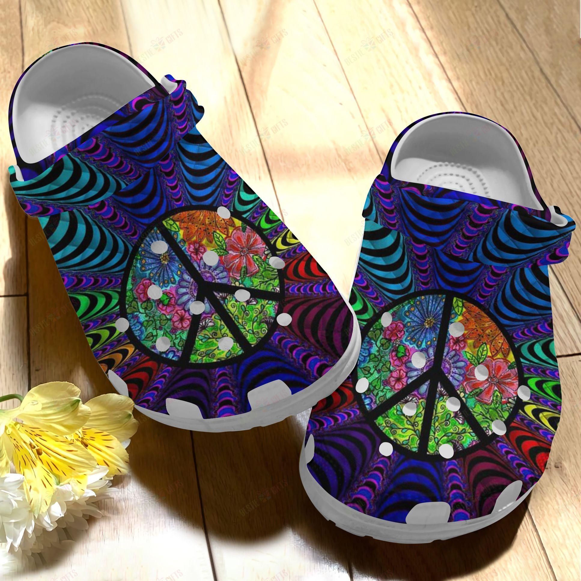 Hippie Crocs Clog Classic Clog Hippie Lover 85 Shoes Hippie Crocs Clog Classic Clog Hippie Lover 85 Shoes