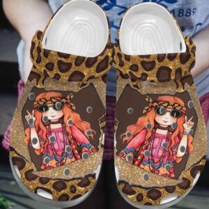 Hippie Crocs Clog Classic Clog Whitesole Hippie Girl Shoes