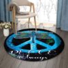 Hippie Dragonfly Round Carpet Floor Rug Living Room Bedroom Decor Round Area Rug Carpet