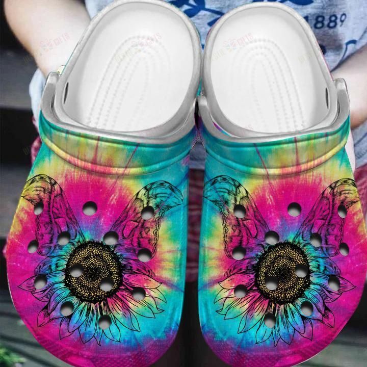 Hippie Flower Crocs Clog Classic Clogs Shoes Hippie Flower Crocs Clog Classic Clogs Shoes