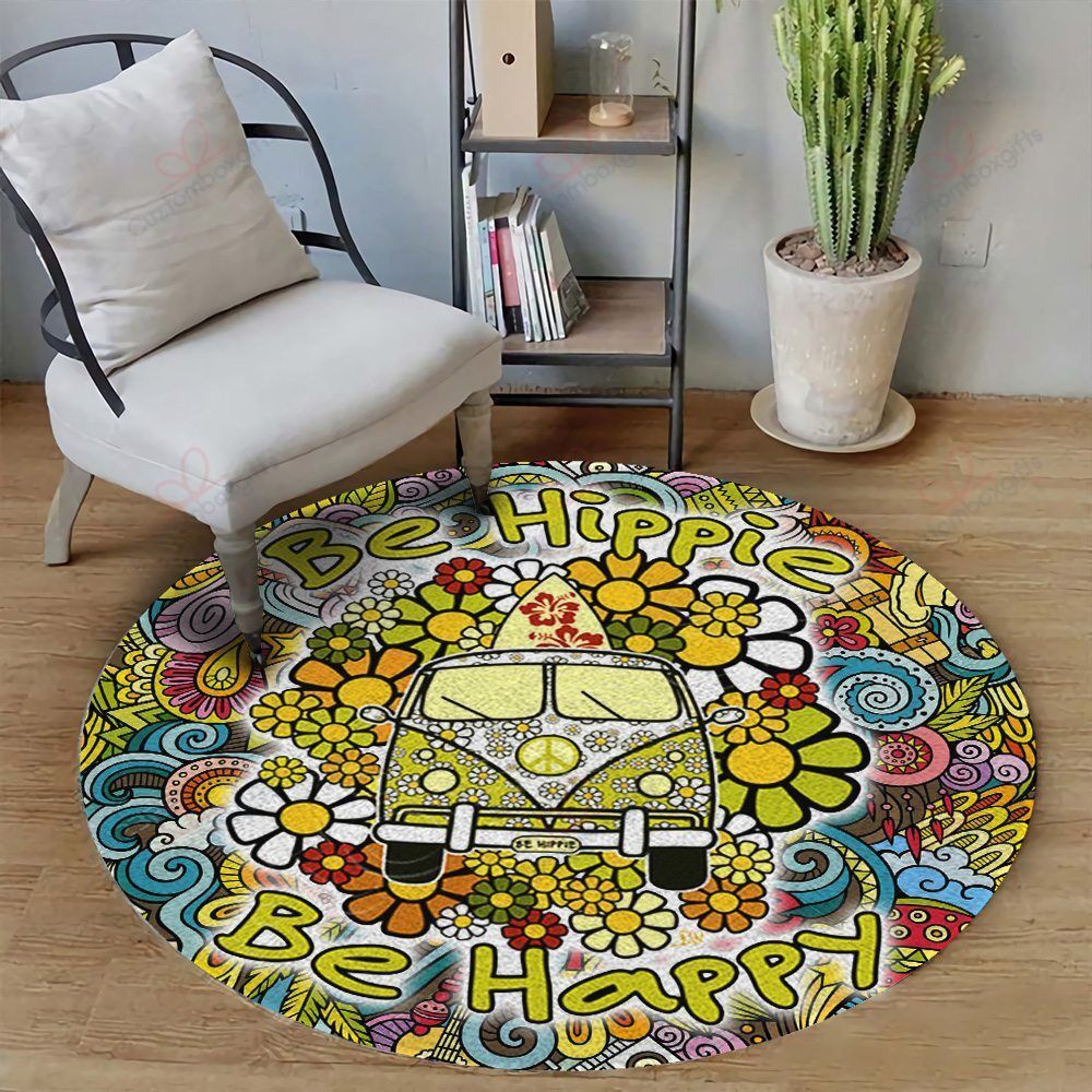 Hippie Flower Round Carpet Floor Rug Living Room Bedroom Decor Round Area Rug Carpet Hippie Flower Round Carpet Floor Rug Living Room Bedroom Decor Round Area Rug Carpet