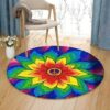 Hippie Round Carpet Floor Rug Living Room Bedroom Decor Round Area Rug Carpet