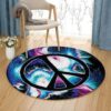Hippie Round Carpet Floor Rug Living Room Bedroom Decor Round Area Rug Carpet
