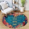 Hippie Gypsy Read Round Carpet Floor Rug Living Room Bedroom Decor Round Area Rug Carpet