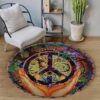 Hippie Hand Round Carpet Floor Rug Living Room Bedroom Decor Round Area Rug Carpet