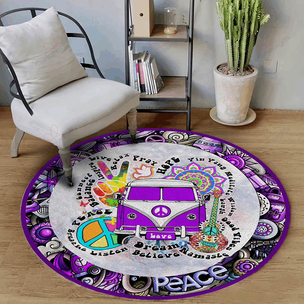 Hippie Hoobies Round Carpet Floor Rug Living Room Bedroom Decor Round Area Rug Carpet Hippie Hoobies Round Carpet Floor Rug Living Room Bedroom Decor Round Area Rug Carpet