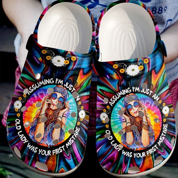 Hippie Just An Old Lady Sku 1303 Crocs Crocband Clog Comfortable For Mens Womens Classic Clog Water Shoes Hippie Just An Old Lady Sku 1303 Crocs Crocband Clog Comfortable For Mens Womens Classic Clog Water Shoes