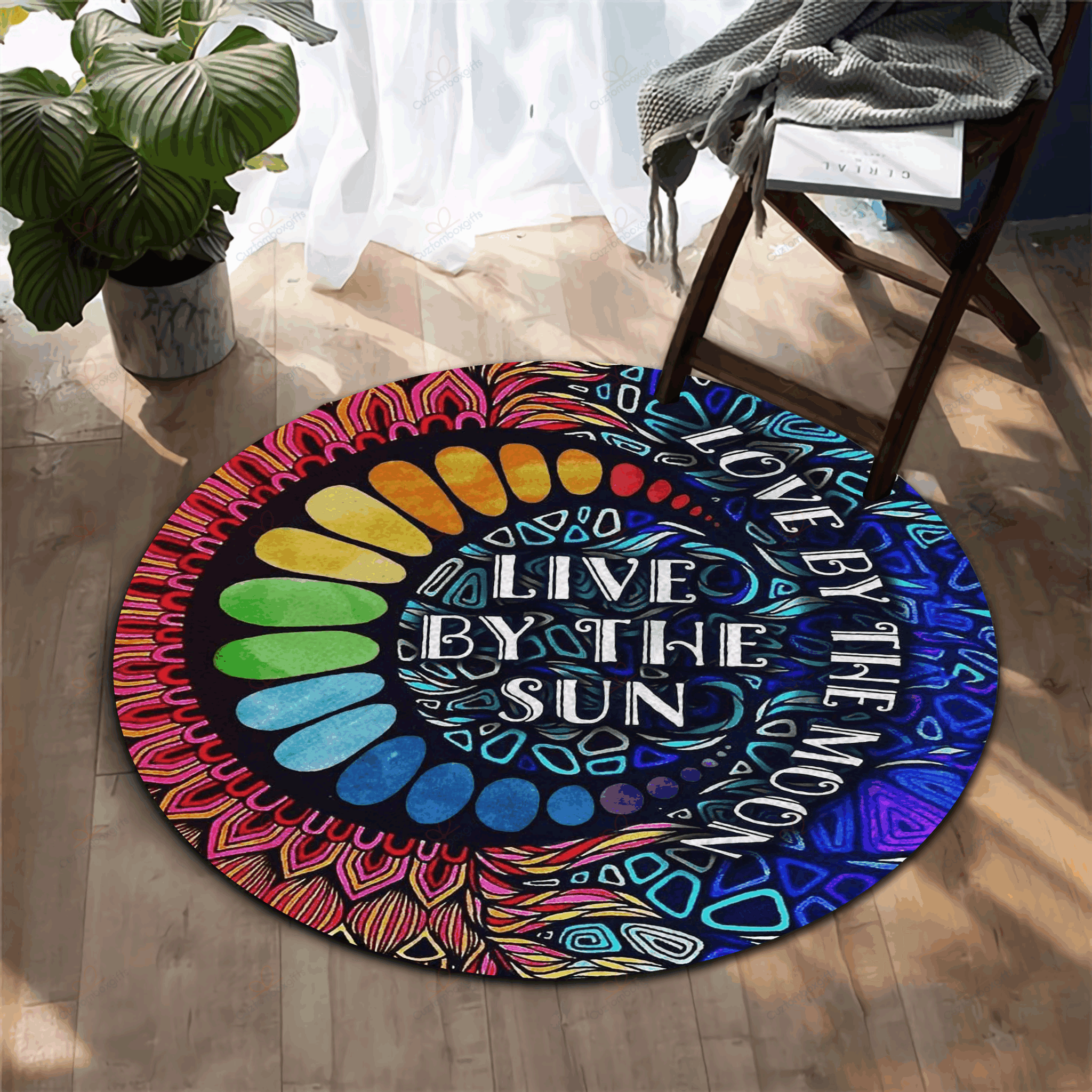 Hippie Live By The Moon Round Carpet Floor Rug Living Room Bedroom Decor Round Area Rug Carpet Hippie Live By The Moon Round Carpet Floor Rug Living Room Bedroom Decor Round Area Rug Carpet