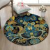 Hippie Mandala Flower Round Carpet Floor Rug Living Room Bedroom Decor Round Area Rug Carpet