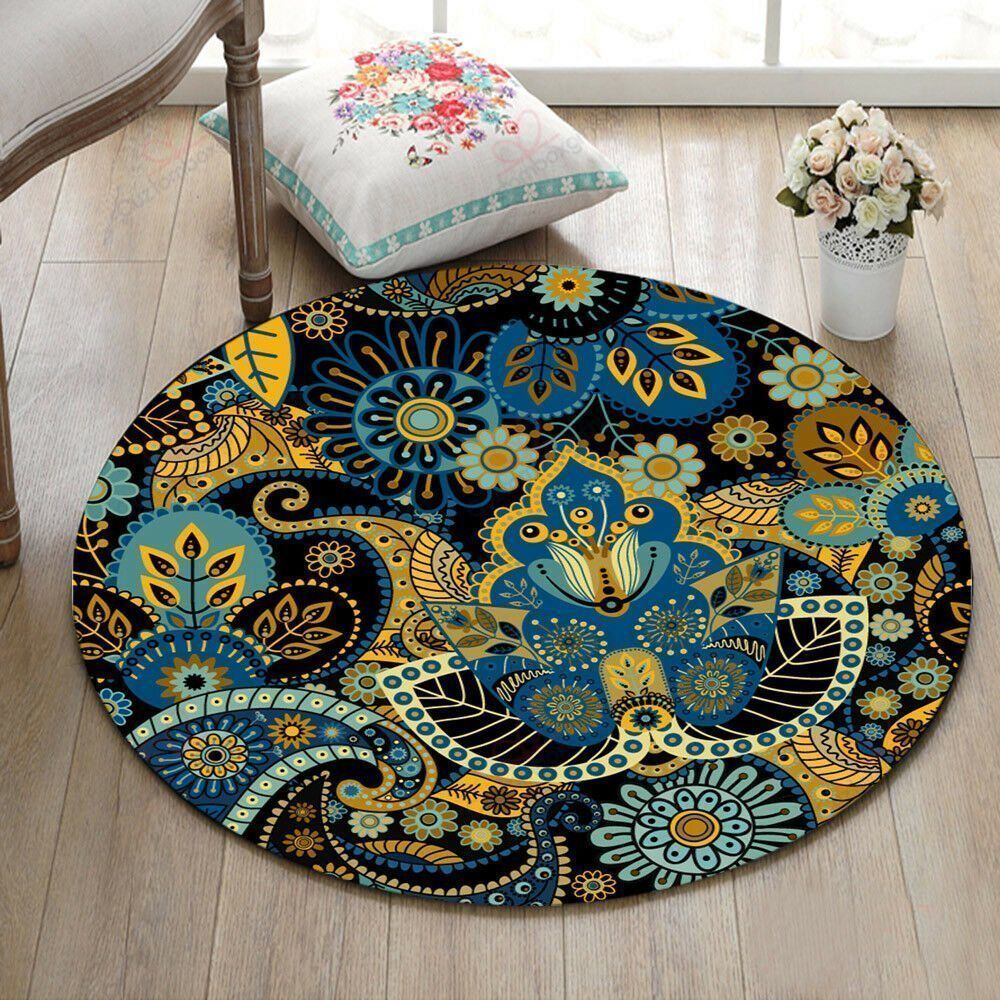 Hippie Mandala Flower Round Carpet Floor Rug Living Room Bedroom Decor Round Area Rug Carpet Hippie Mandala Flower Round Carpet Floor Rug Living Room Bedroom Decor Round Area Rug Carpet
