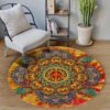 Hippie Mandala Round Carpet Floor Rug Living Room Bedroom Decor Round Area Rug Carpet