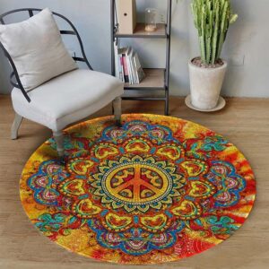 Hippie Mandala Round Carpet Floor Rug Living Room Bedroom Decor Round Area Rug Carpet