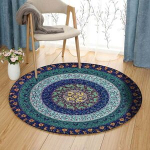 Hippie Mandala Round Carpet Floor Rug Living Room Bedroom Decor Round Area Rug Carpet