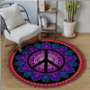Hippie Mandala Love Round Carpet Floor Rug Living Room Bedroom Decor Round Area Rug Carpet